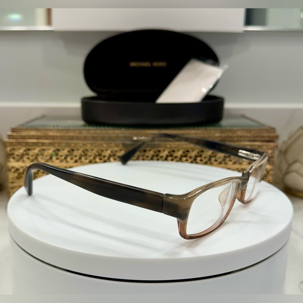 Michael Kors - Rx Eyeglass Frames, Tan/Brown Horn Pattern, EUC, +MK Case & Cloth